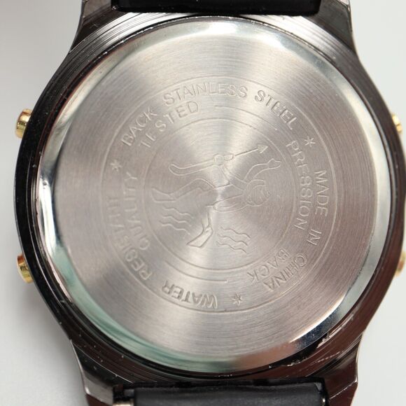 Vintage Digital Sports Watch 39mm Alarm Chrono Black Strap with New Battery - Picture 16 of 16